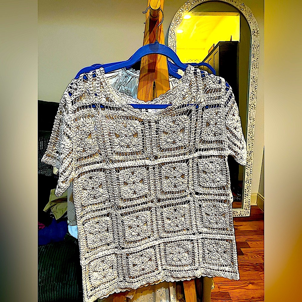 Zara Crochet Cream Top - NWOT, size M